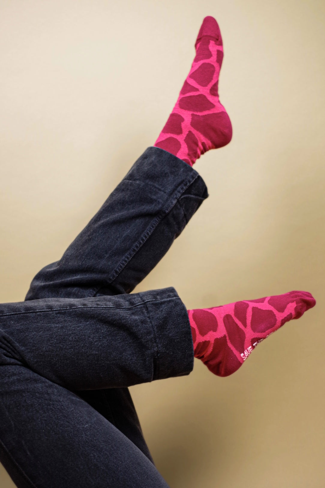 Socks - Giraffe pink