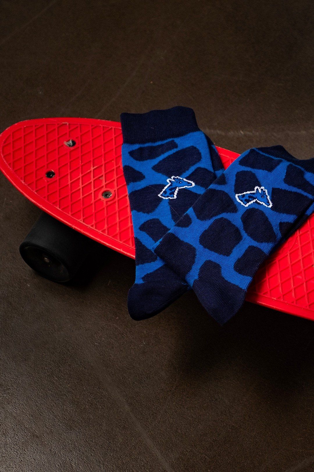 Chaussettes - Bleu girafe girafon bleu