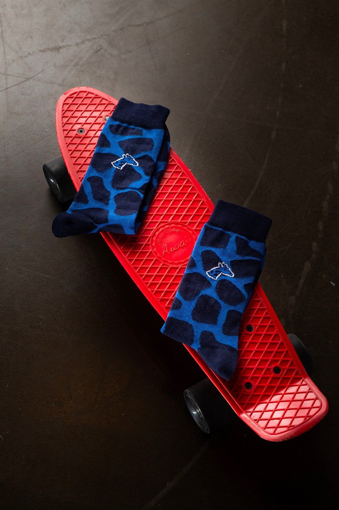 Chaussettes - Bleu girafe girafon bleu