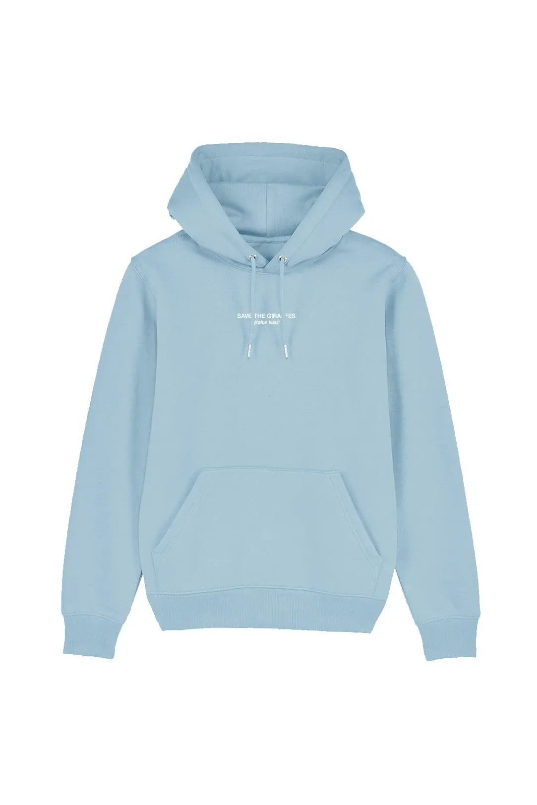 Hoodie bleu ciel unisexe girafonbleu