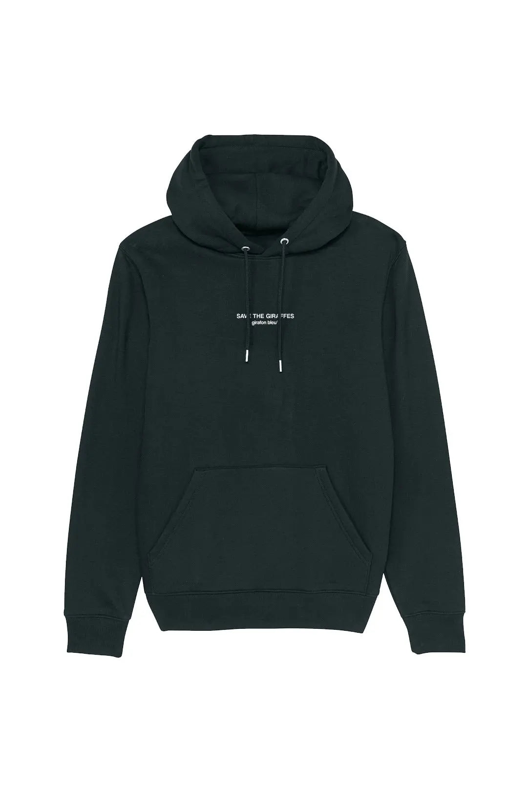 Hoodie noir unisexe girafonbleu