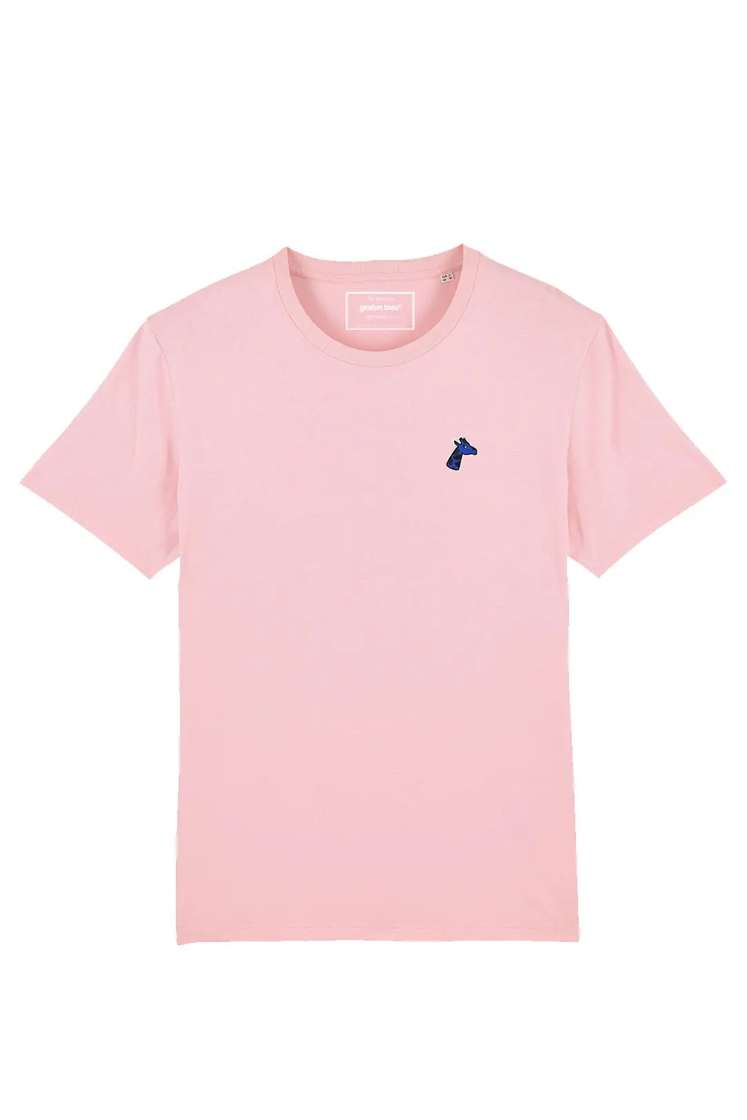 Tee-shirt coton bio rose unisexe girafonbleu